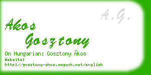 akos gosztony business card